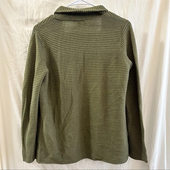 Eileen Fisher Cardigan Women’s Size Xxs Green Organic Linen And Cotton - Picture 3 of 5
